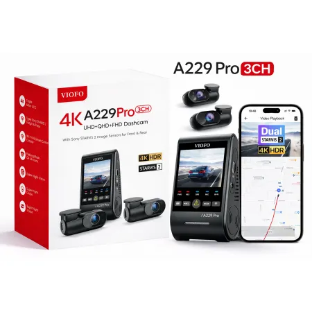 Kamera samochodowa VIOFO A229 Pro 3CH z SONY STARVIS 2 i HDR